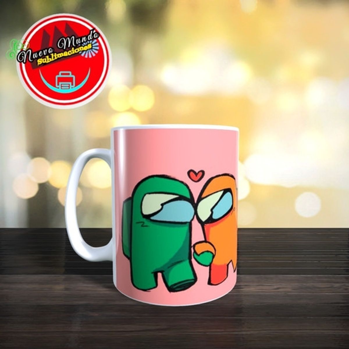 GENERICO - Taza Blanca De Among Us Love