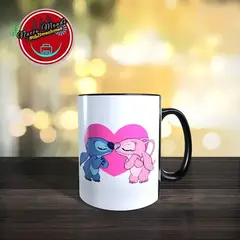 GENERICO - Taza Mágica Stitch Rosada Amor