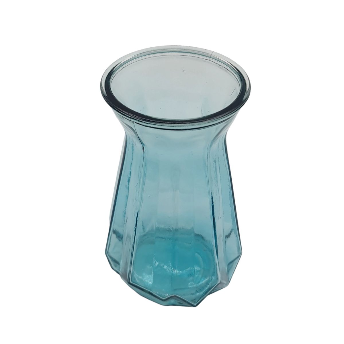 MOGA - Florero Jarron Vidrio 19cm alto flores deco sc.