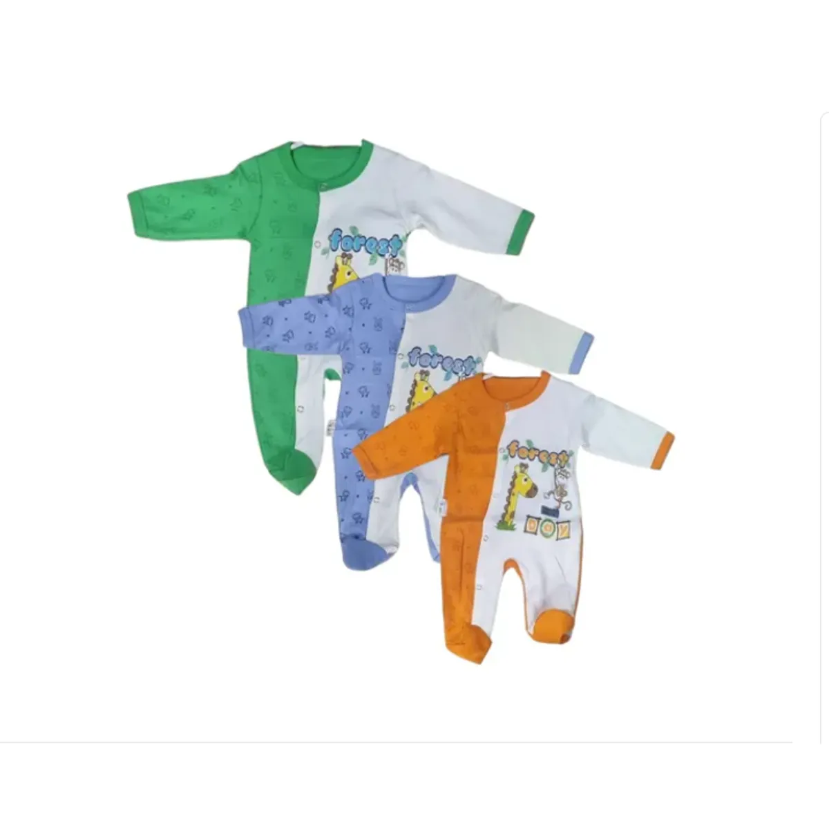 AGW - Pack 3 Ositos Enterito Bebe Niño Algodon Pima.