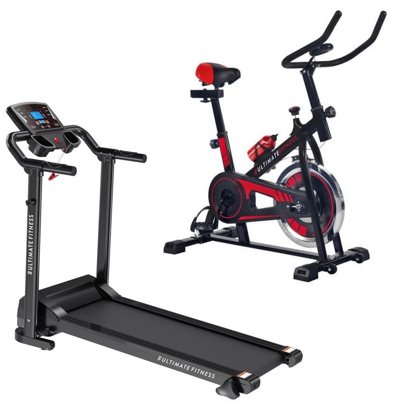 ULTIMATE FITNESS - TROTADORA ELÉCTRICA E220  BICICLETA DE SPINNING Z50 PRO