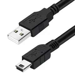 GENERICO - Cable Mini USB a USB Compatible consolas parlantes camaras