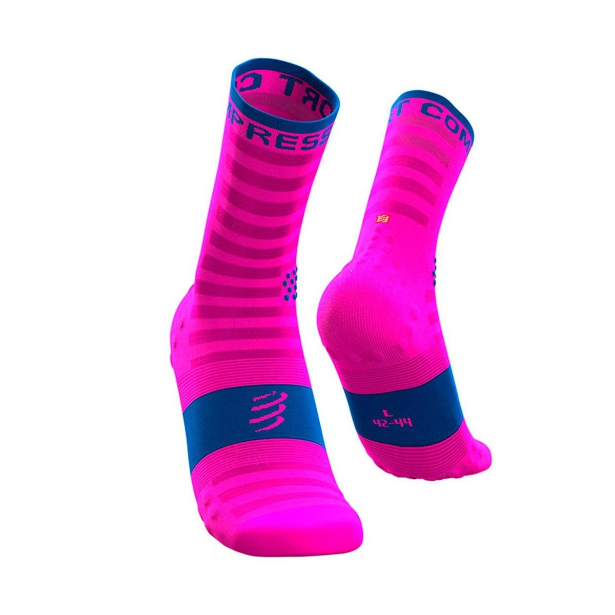 COMPRESSPORT - Calcetín Run Hi V3 Ultralight Rosado Compressport