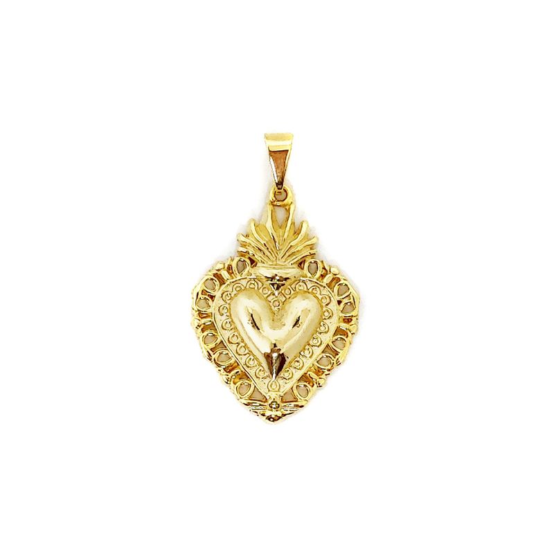 ANDREA COGGIOLA JOYAS - Colgante Corazón Detente Enchapado Oro 18K