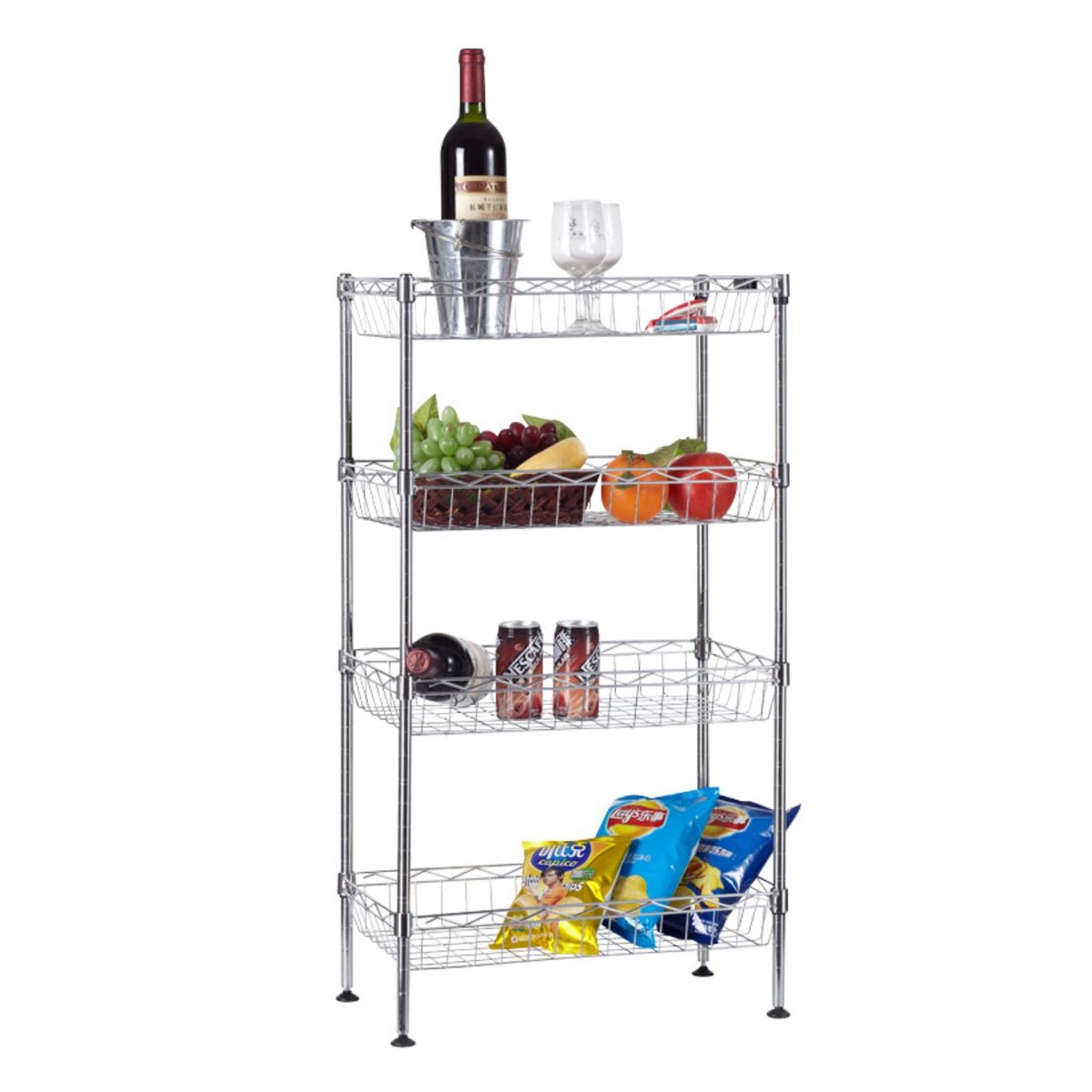 PROCHEF - Estante 45x25x80 cm. Acero Cromado. Capacidad 120 kg.