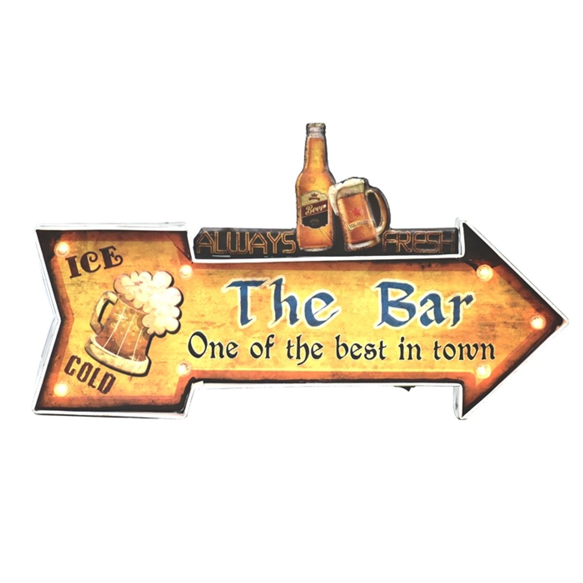 MSA MUEBLES SANTA ANA - LETRERO VINTAGE LED THE BAR