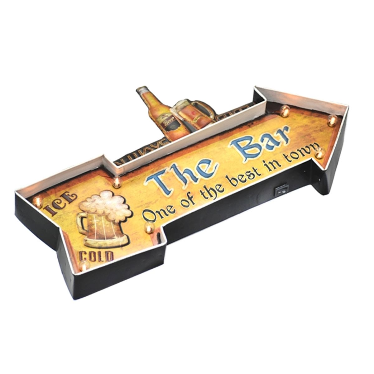 MSA MUEBLES SANTA ANA - LETRERO VINTAGE LED THE BAR