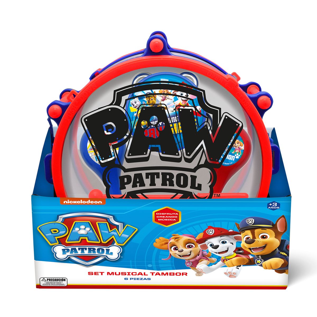 PAW PATROL - Set Musical En Tambor 6 Piezas Paw Patrol