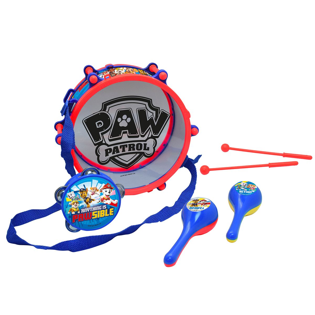 PAW PATROL - Set Musical En Tambor 6 Piezas Paw Patrol