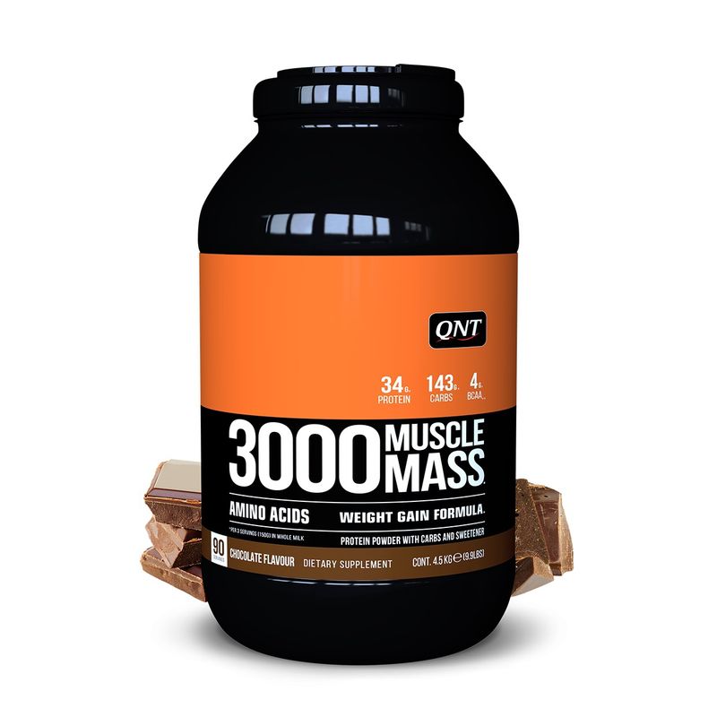 QNT - Muscle Mass 3000 Ganador de Peso 4,5 Kg Chocolate