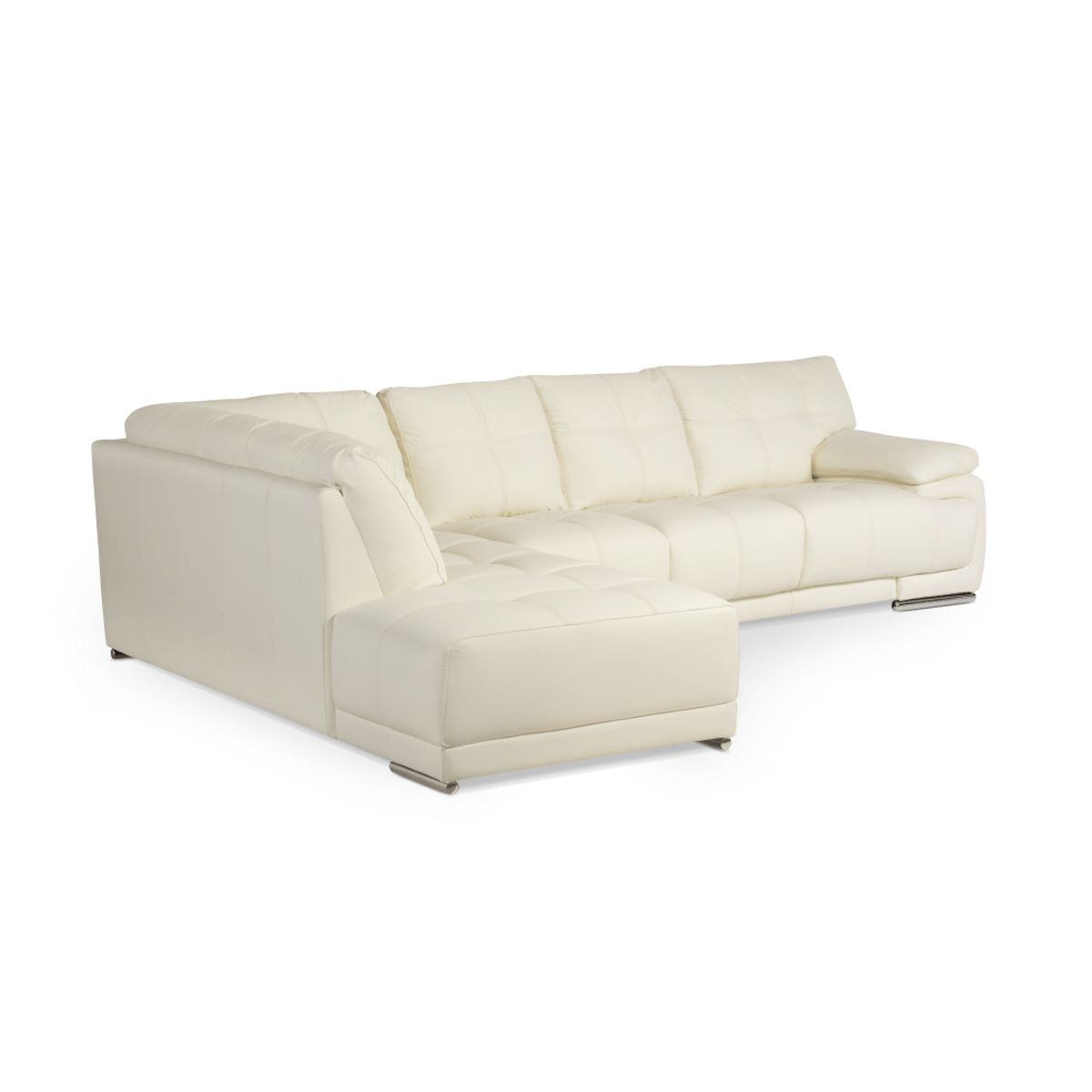 ROSEN - Sofá Seccional Rosen 6974 Izquierdo Cuero Blanco