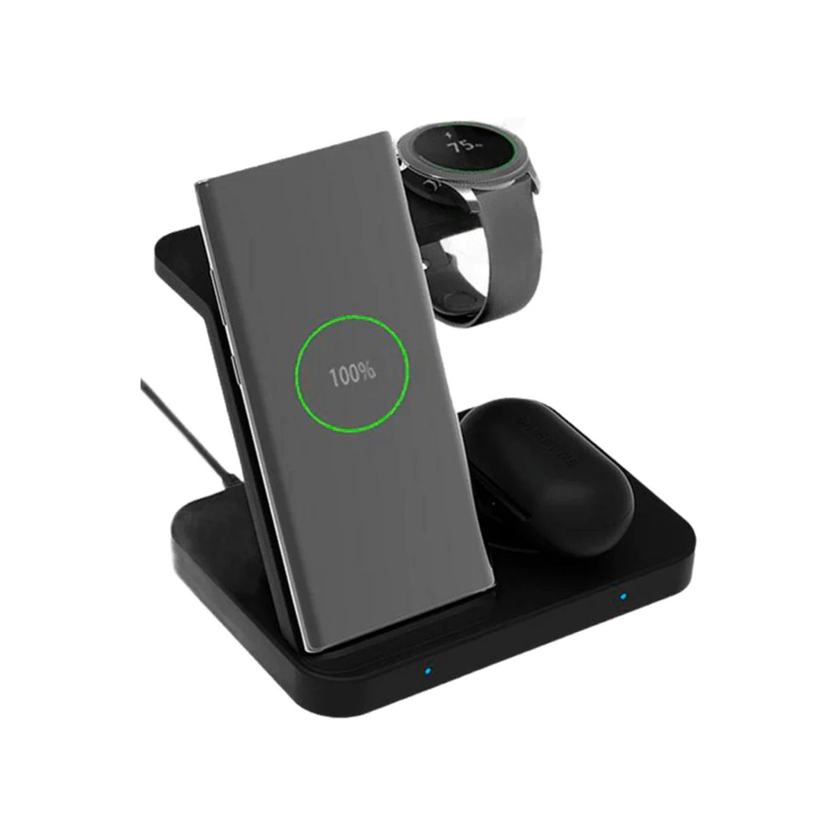 DUSTED - Base De Carga Inalámbrica Dusted 3 En 1 Negro