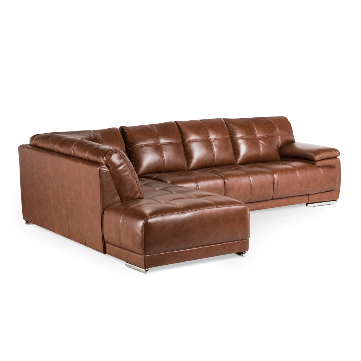 ROSEN - Sofá Seccional Rosen 6974 Izquierdo Cuero Caramelo