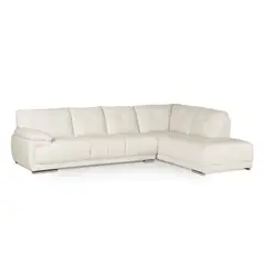 ROSEN - Sofá Seccional 6974 Derecho Cuero Blanco
