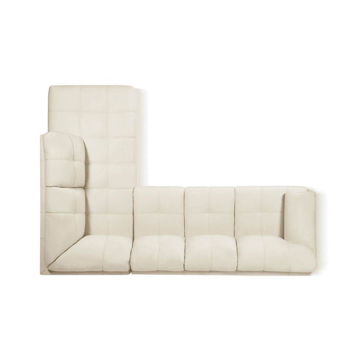 ROSEN - Sofá Seccional Rosen 6974 Derecho Cuero Blanco