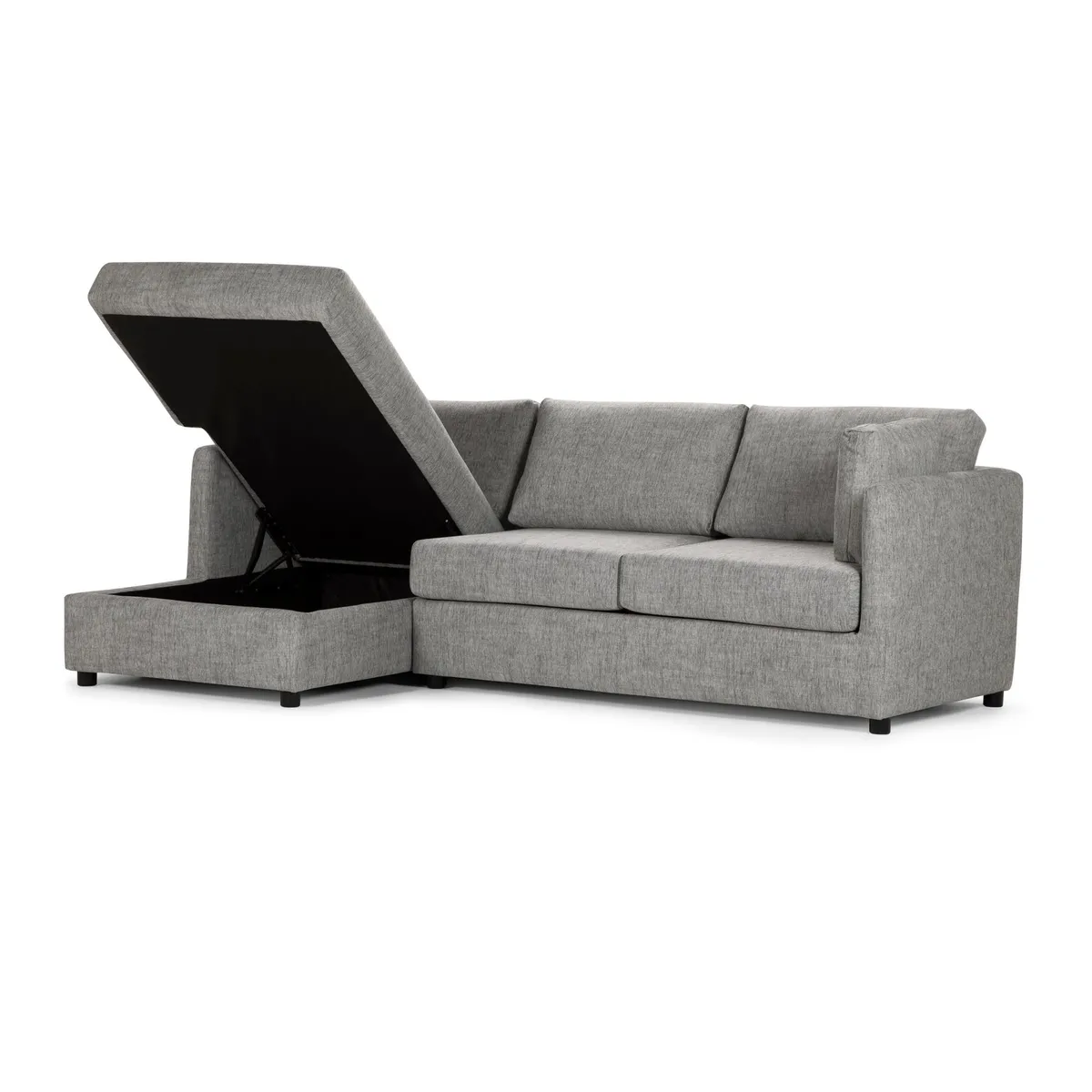 ROSEN - Sofá Seccional Cama Rosen Izquierdo Noah Tela Gris