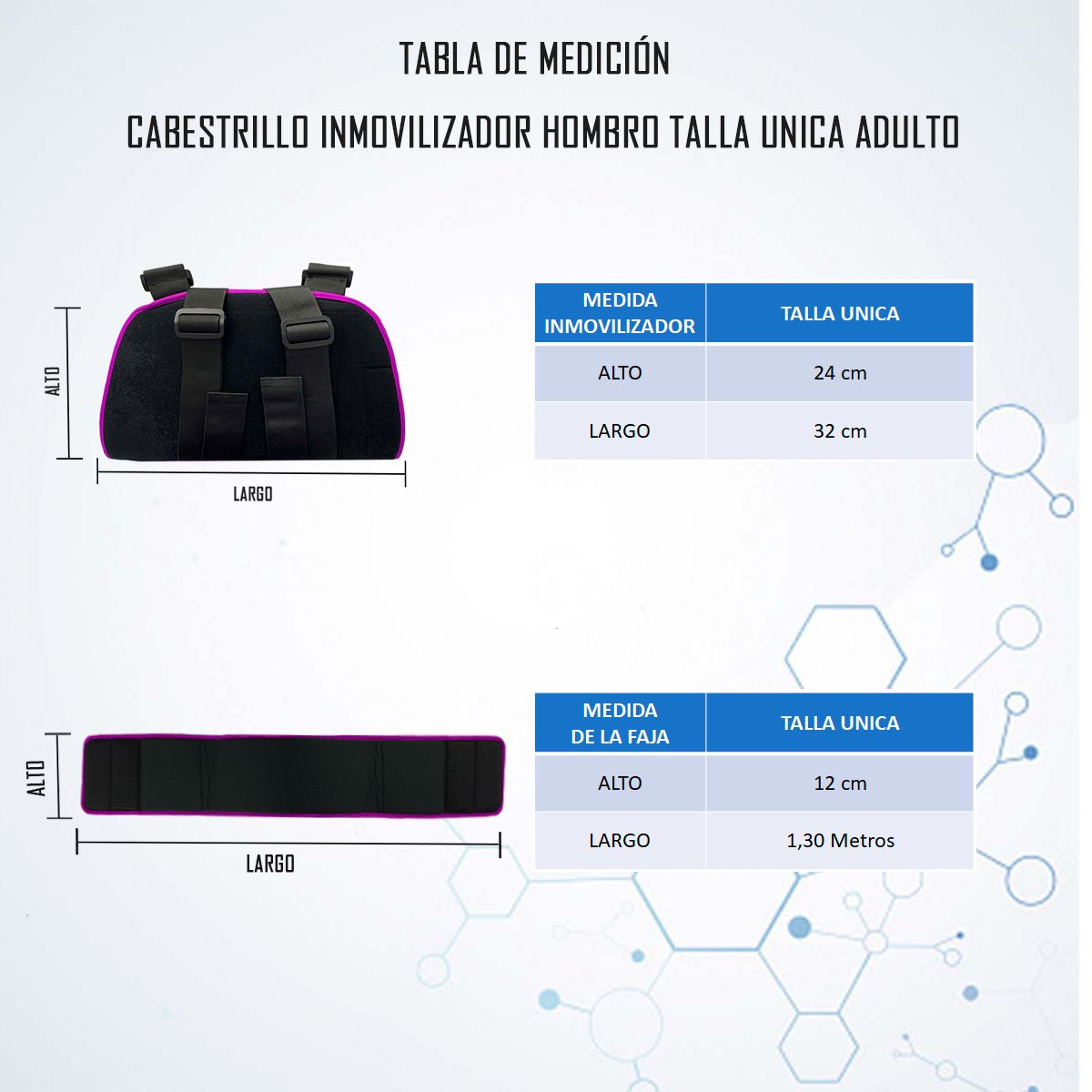 ONEDER - Cabestrillo Inmovilizador De Hombro Talla Unica Adulto Oneder