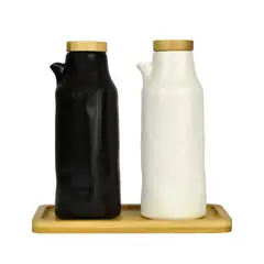 SIMPLIT - Set Alcuza Cerámica 2 Piezas Redonda 500 ml