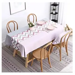 GENERICO - Mantel Antimanchas Mod. Gris Lila 140 X 220 Cm Rectangular