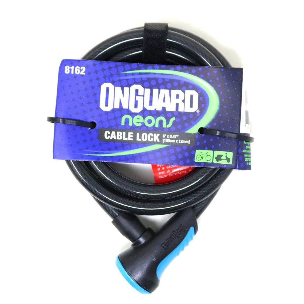 ONGUARD - Candado OnGuard Llave Espiral NS 180cmX12mm