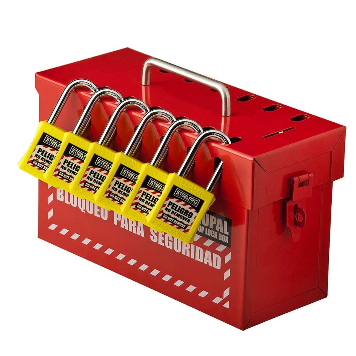 STEELPRO - Caja De Bloqueo Grupal Roja