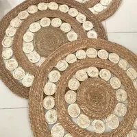Alfombra redonda Yute Delhi 120CM.