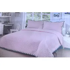 01 AUDIO - Cobertores de Verano Quilt 2 Plaza Damasco Con Aroma ALOE