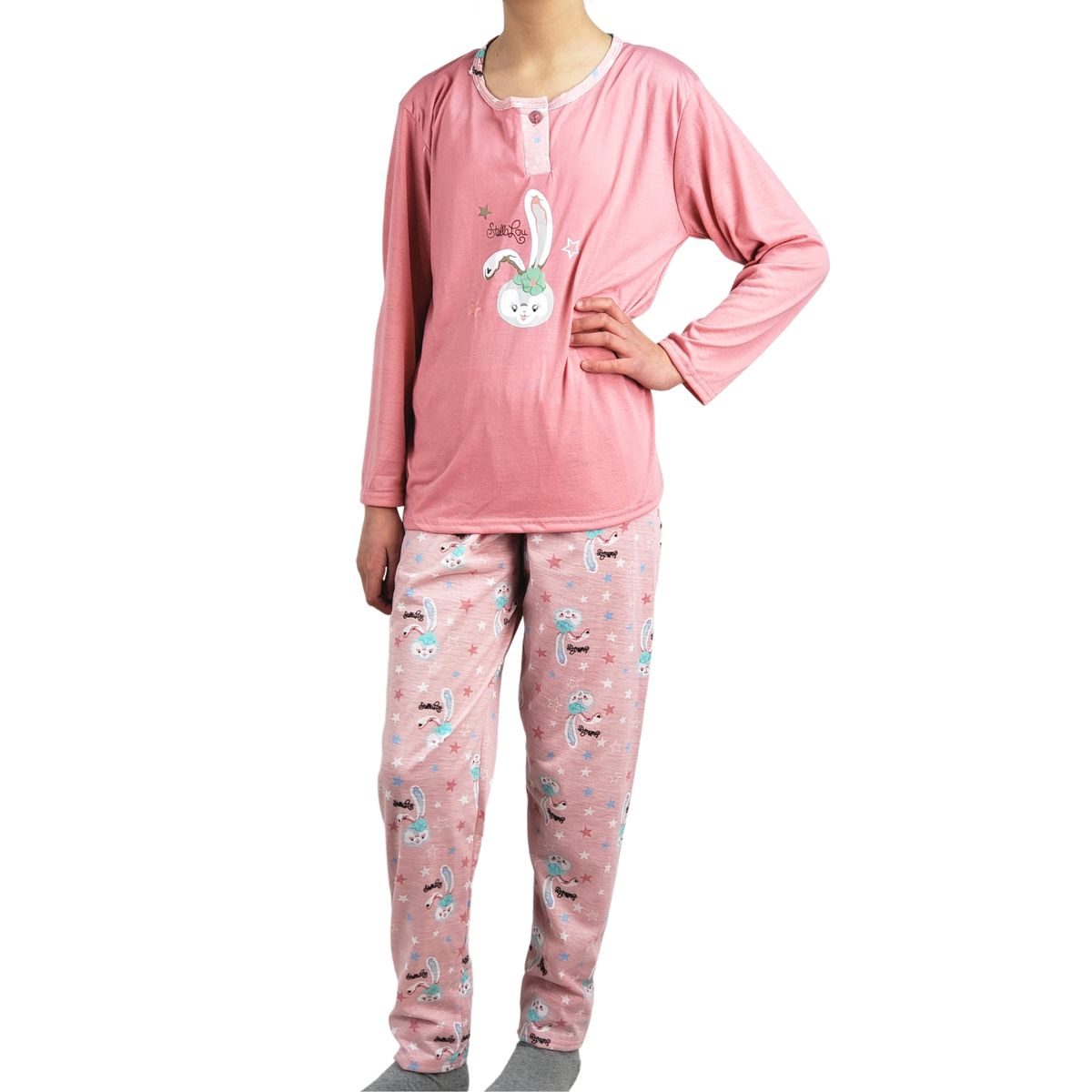 LOOK SHOP - Pijama Niña Verano. Manga Larga. Diseños. Talla  404.