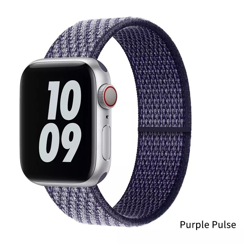 GENERICO - Correa para Apple Watch Nylon Velcro Todas Series Ajustable elástica.