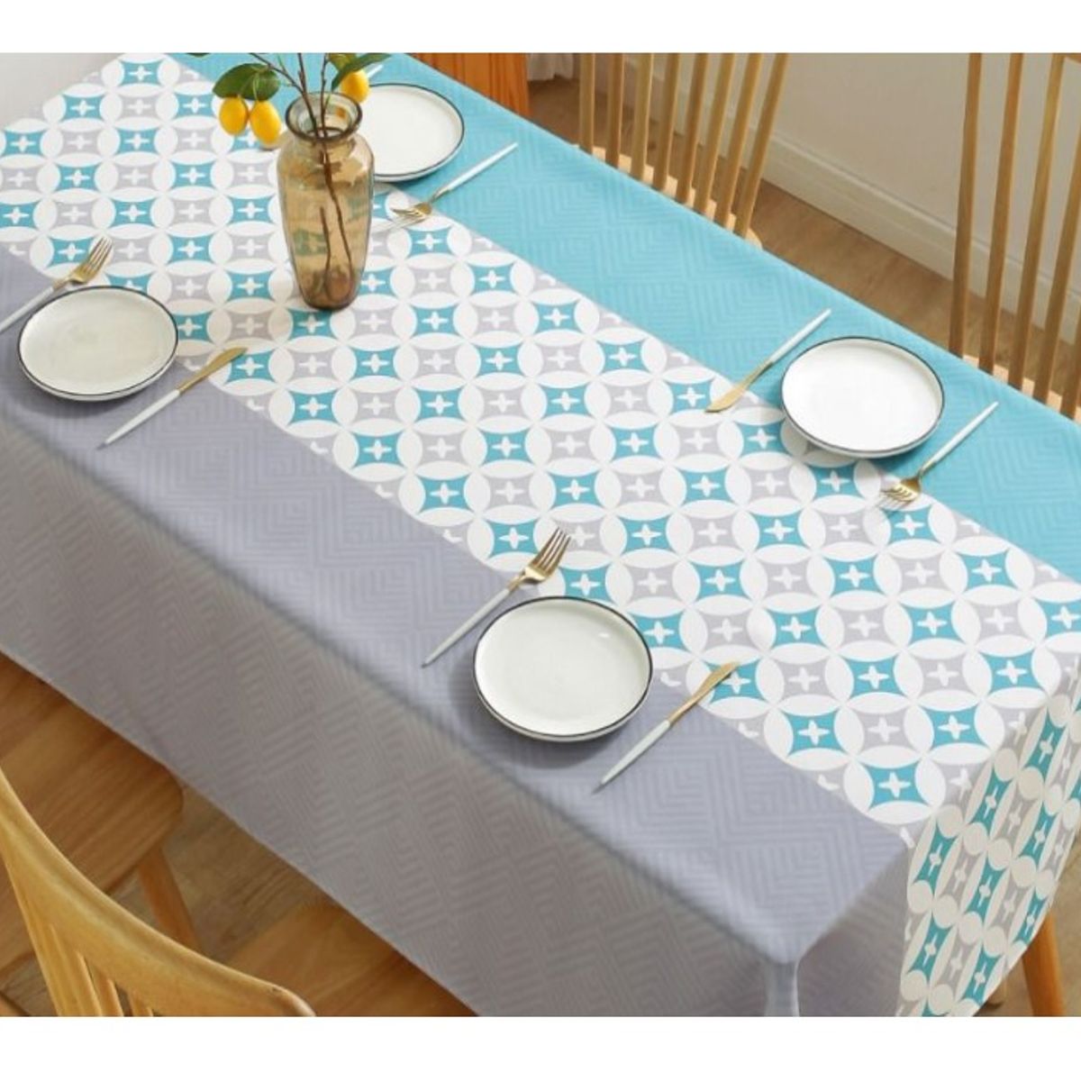 GENERICO - Mantel Antimanchas Mod. Mediterráneo 140 X 220 Cm Rectangular