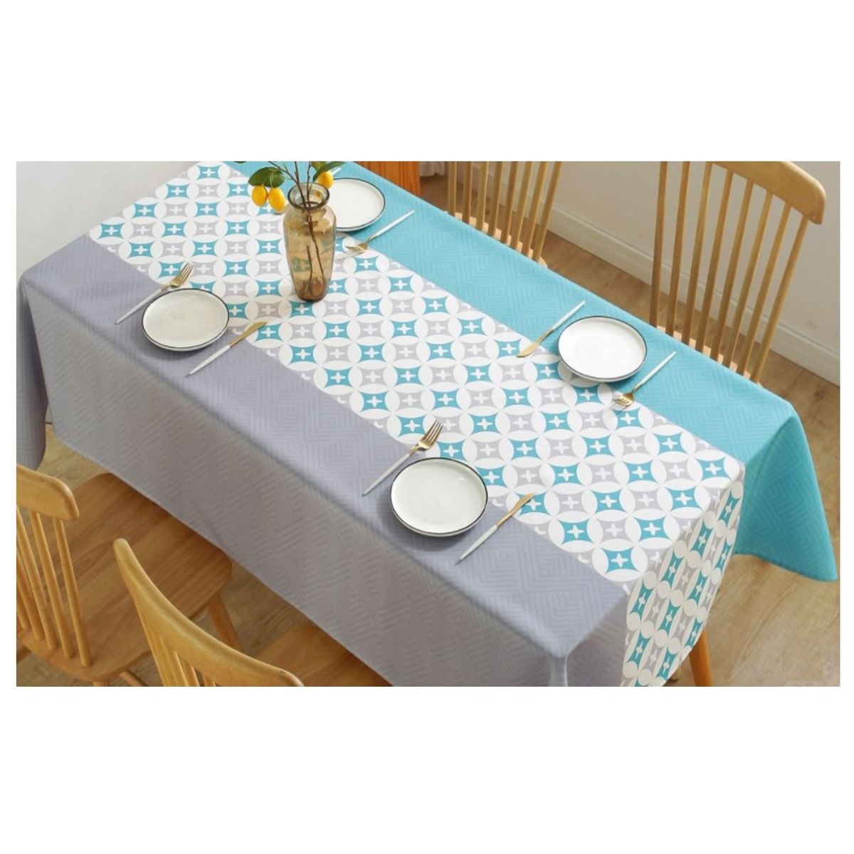 GENERICO - Mantel Antimanchas Mod. Mediterráneo 140 X 220 Cm Rectangular