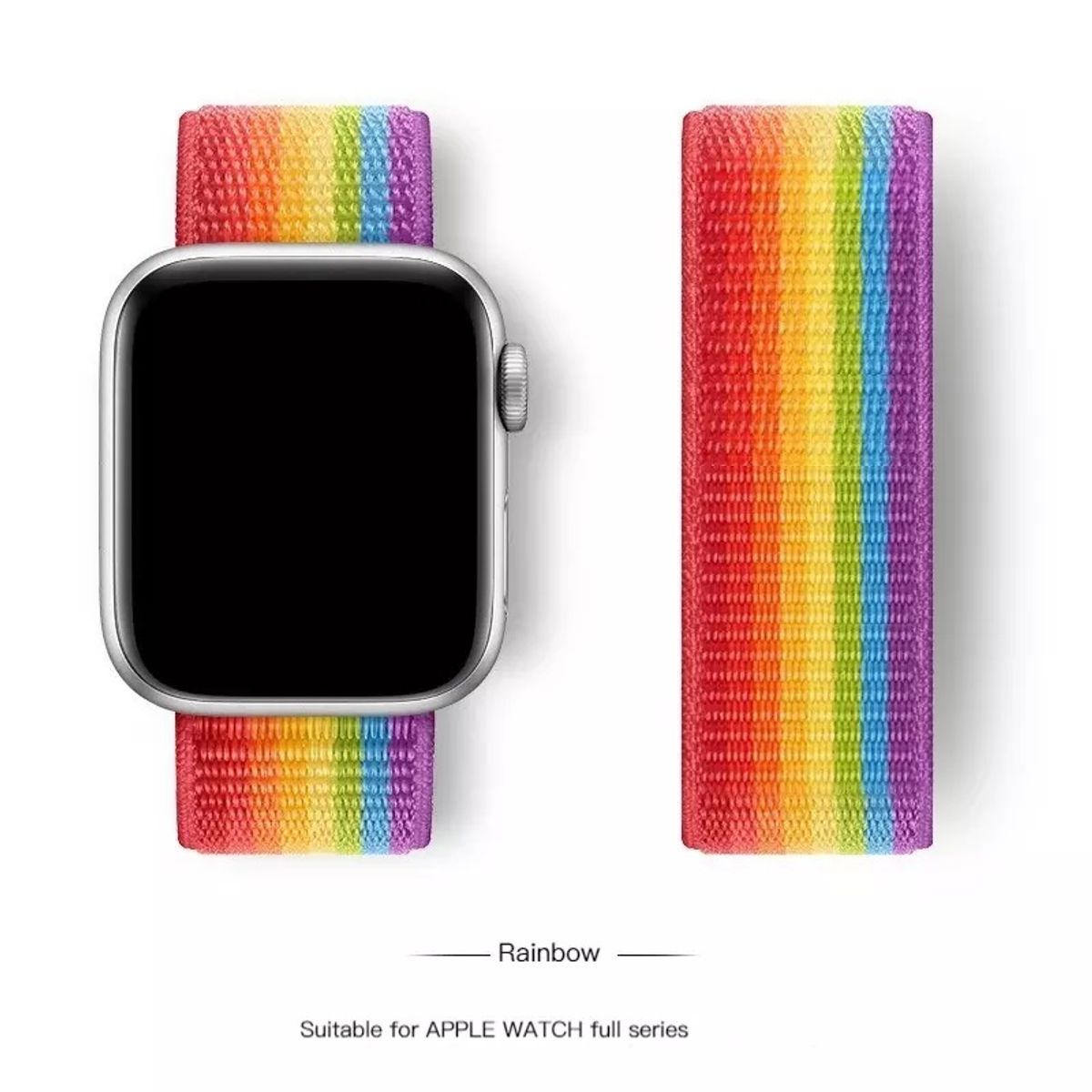 GENERICO - Correa para Apple Watch Nylon Velcro Todas Series Ajustable elástica