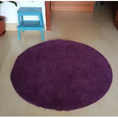 GENERICO - Alfombras peludas tipo Shaggy Redondas 150cm Morado