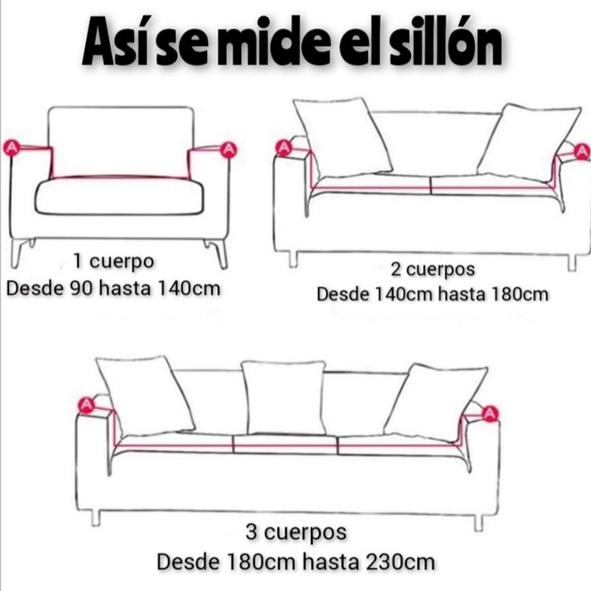 GENERICO - Funda Cubre Sillon de 2 CUERPOS / tela TEXTURIZADA CUADRILLE