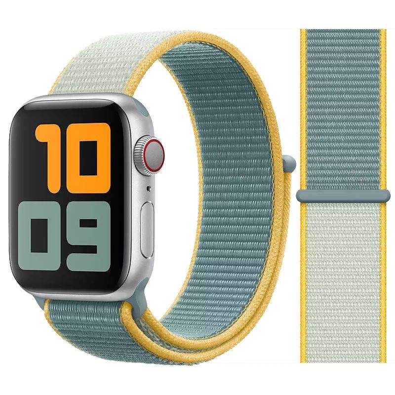 GENERICO - Correa para Apple Watch Nylon Velcro Todas Series Ajustable elástica