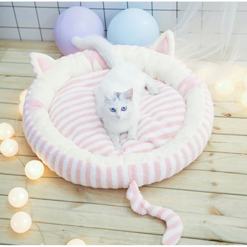 GENERICO - Cama para mascotas  orejas Rosada Talla L