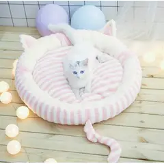 GENERICO - Cama para mascotas orejas Rosada Talla L