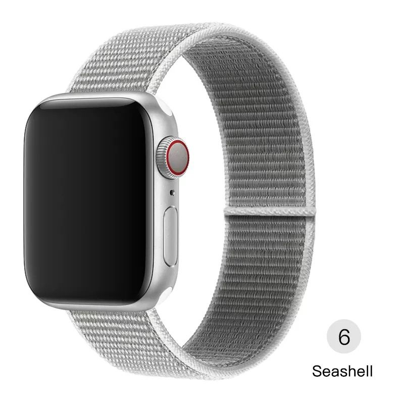GENERICO - Correa para Apple Watch Nylon Velcro Todas Series Ajustable elástica.