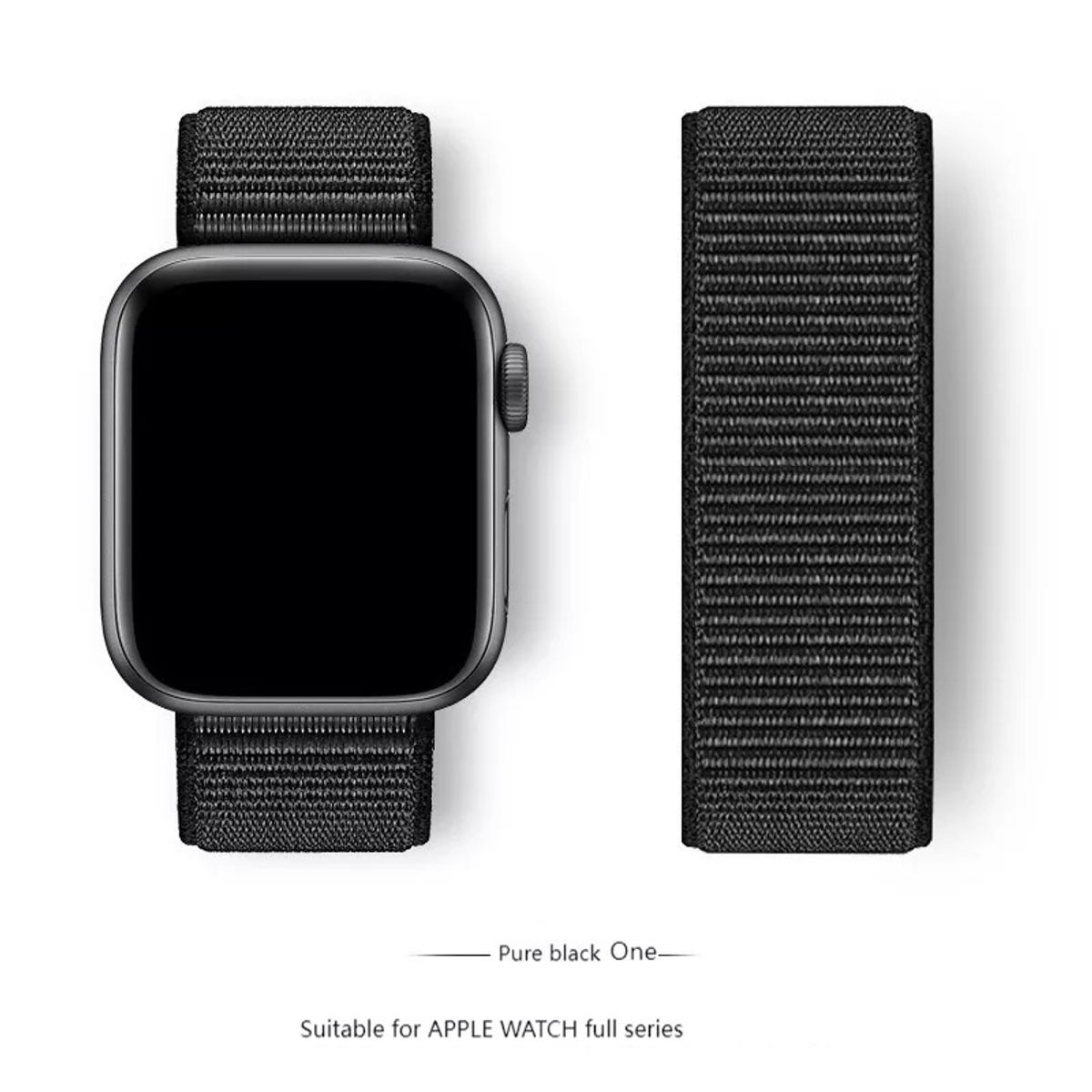 GENERICO - Correa para Apple Watch Nylon Velcro Todas Series Ajustable elástica