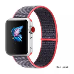 GENERICO - Correa para Apple Watch Nylon Velcro Todas Series Ajustable elástica