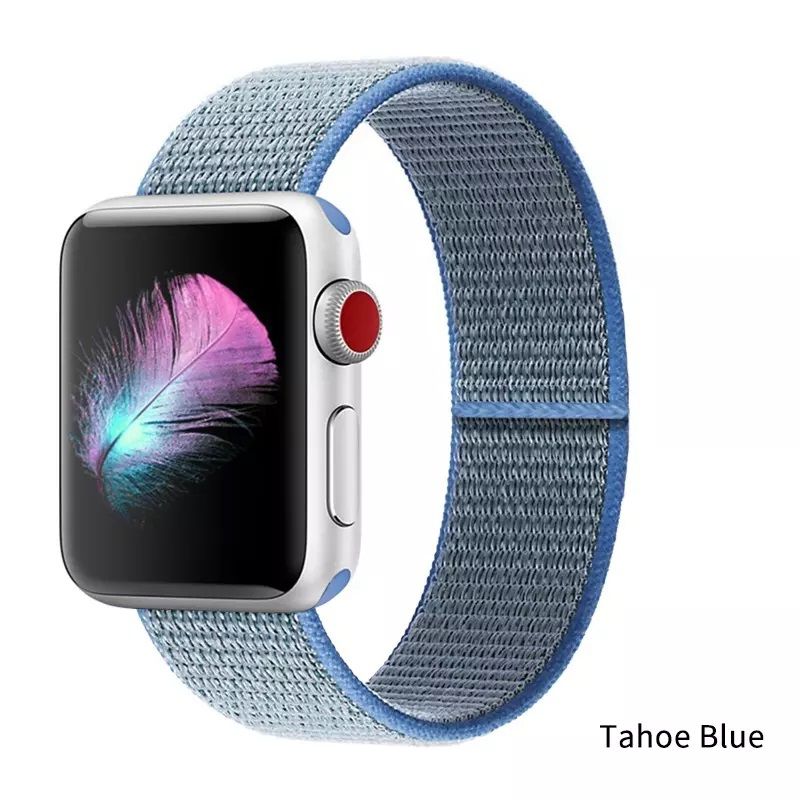 GENERICO - Correa para Apple Watch Nylon Velcro Todas Series Ajustable elástica
