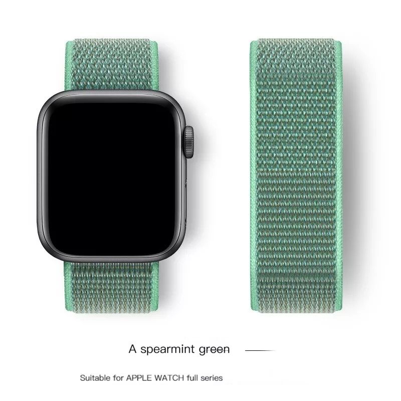 GENERICO - Correa para Apple Watch Nylon Velcro Todas Series Ajustable elástica.