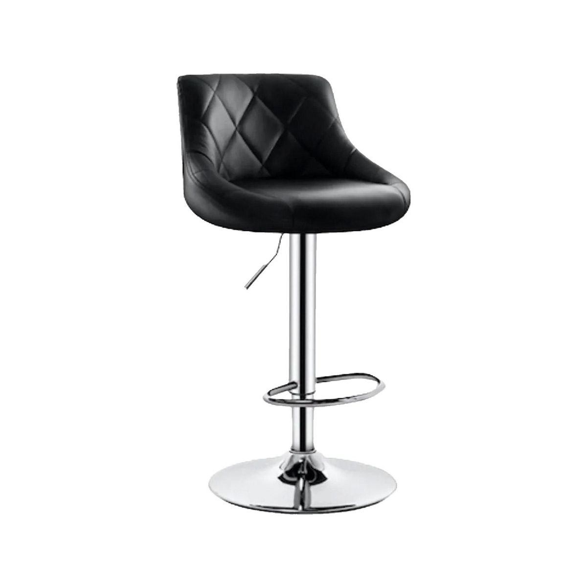 GLOBAL LATIN GROUP - Sillas Taburete Piso Bar Giratoria Altura Regulable Con Respaldo - Negro