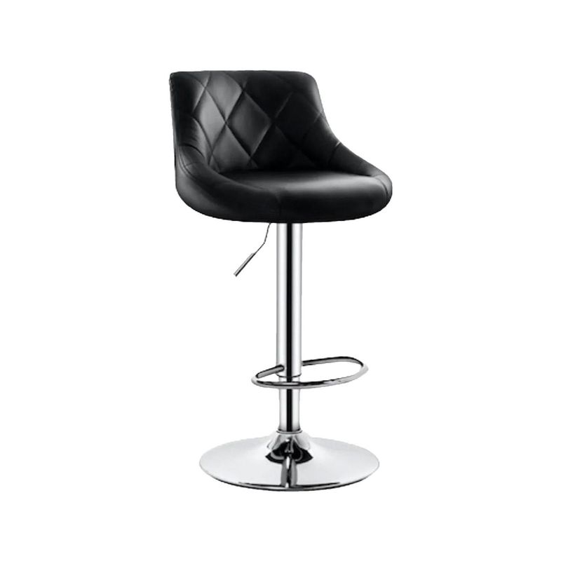 GLOBAL LATIN GROUP - Sillas Taburete Piso Bar Giratoria Altura Regulable Con Respaldo - Negro