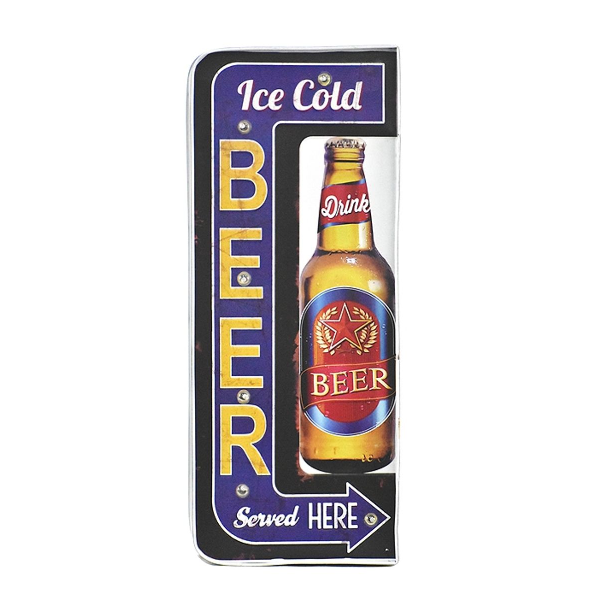 MSA MUEBLES SANTA ANA - LETRERO VINTAGE  LED. (21.5 x 8.5 x 53 cms.)