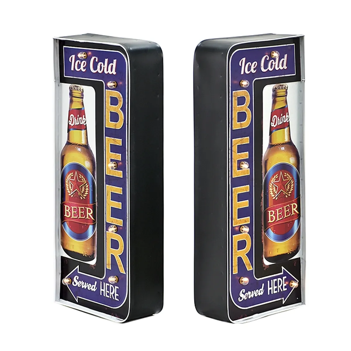 MSA MUEBLES SANTA ANA - LETRERO VINTAGE  LED. (21.5 x 8.5 x 53 cms.)