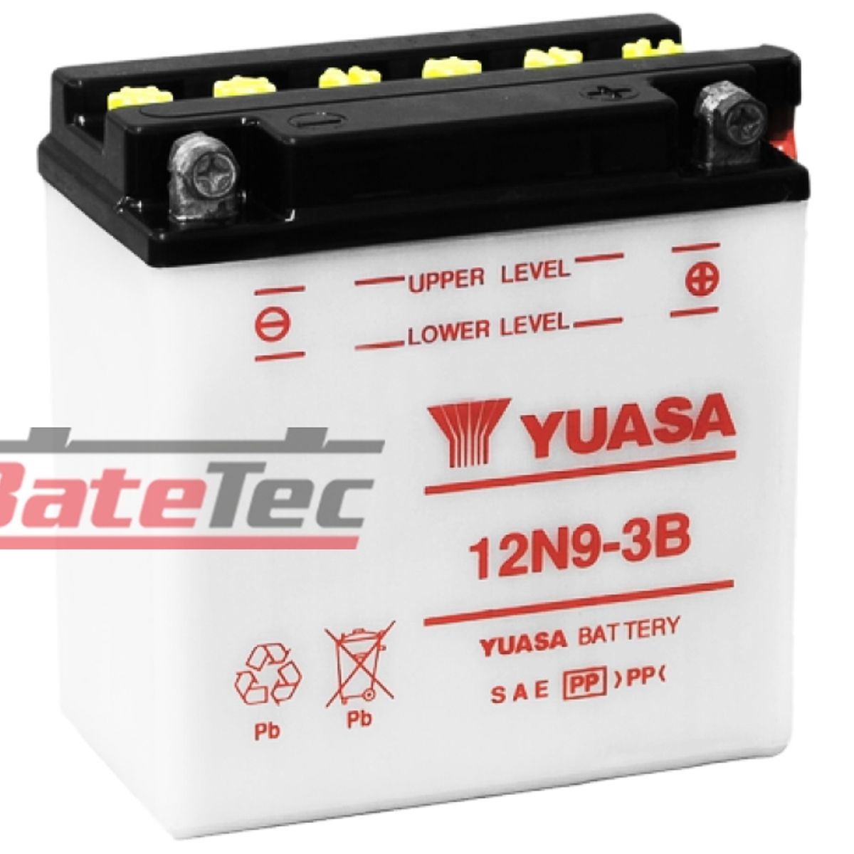 YUASA - Yuasa 12N9-3B 9Ah Batería de moto - Larga duración - Tecnologia Convencional