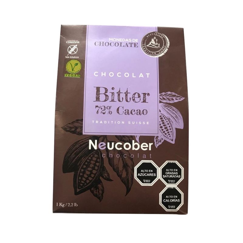 GENERICO - CHOCOLATE BITTER 72% CACAO NEUCOBER 1 KG