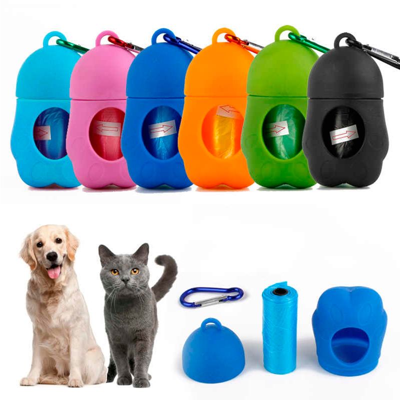 GENERICO - Dispensador de Bolsas para Paseo de Mascotas 5 rollos
