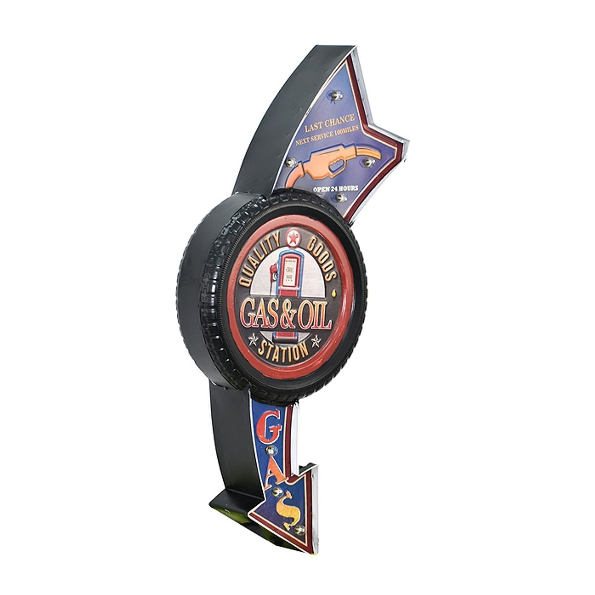 MSA MUEBLES SANTA ANA - LETRERO VINTAGE  LED. (31 x 8.5 x 74 cms)